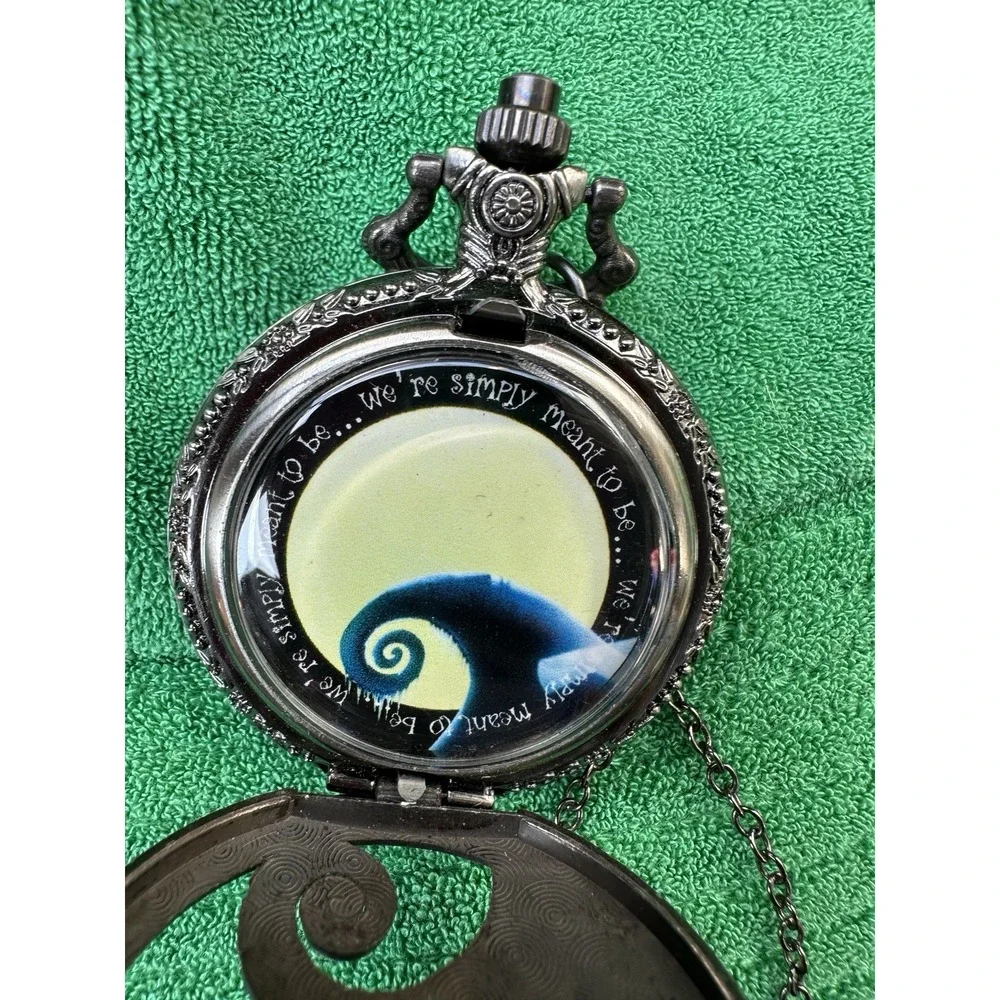 Nightmare Before Christmas Jack Skellington & Sally Decorative Pocket Watch Styl